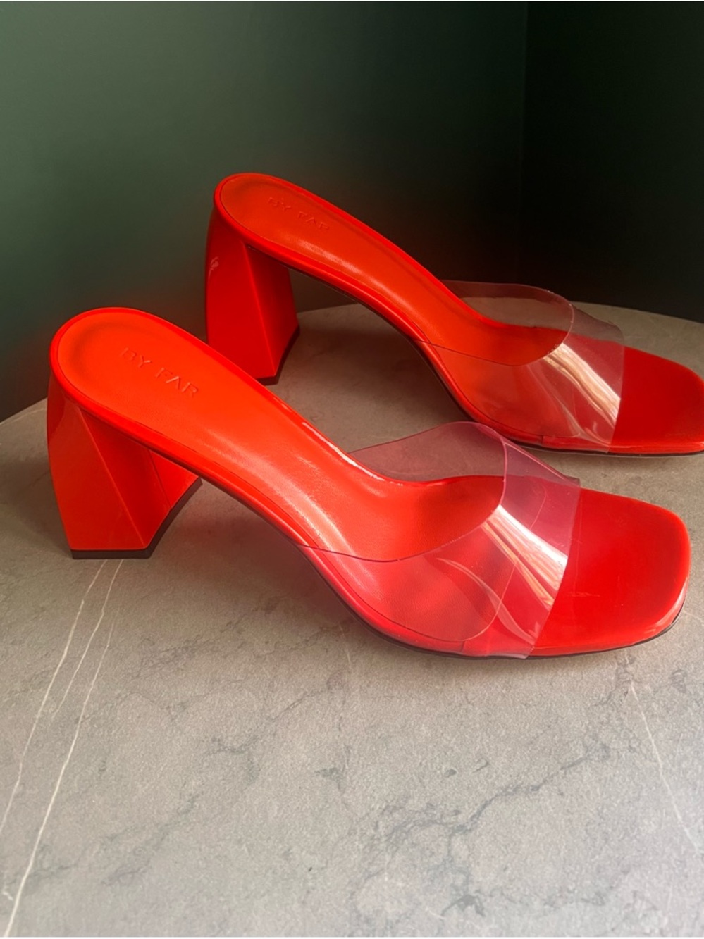 BY Far Michele Mules in Lipstick And Flame 39/9 - Picture 7 of 10